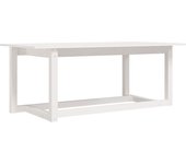 vidaXL Mesa de centro de madera maciza de pino 110x55x45 cm Natural, Blanco, Gris Mesita de Salón o Comedor o Auxiliar Mesa de Café Meuble Salón