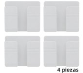 1-4pcs Wall Mounted Storage Box Multifunction Punch Free Organizer TV Remote Control DIY Mobile Phone Plug Charging Holder Stand