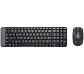 Logitech MK220 Combo con Teclado y Ratón Inalámbrico compacto para Windows, Inalámbrico a 2,4 GHz con Receptor USB Unifying, Batería para 24 meses, PC, Portátil, Disposición QWERTY Español - Negro