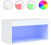 vidaXL Mueble para TV con luces LED 60x30x30 cm, Mueble de Salon, Mueble TV, Mueble TV salon, Mesa de TV, Mueble tele
