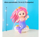 Mermaid Cake Topper Blue Ocean Seahorse Starfish Seaweed Coral for Kids 1st Birthday Party Boy Girl Baby Shower Party Decoration
