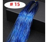 90cm Sparkle Synthetic Hair Tinsel Rainbow Women Colorful Glitter Bling Hair Extension Decor Glitter Strips For Braiding