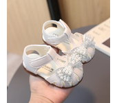 0-3 Years Baby Girl Sandals Rhinestone Princess Shoes Newborn Infant Sandals Summer First Walkers Toddler Sandals Pink, White