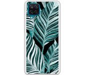 Funda compatible con Samsung Galaxy A12 4G/ 5G - M12 4G - Be Unique Funda Gel helechos fondo negro