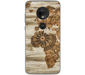 Tumundosmartphone Funda Gel Tpu para Motorola Moto G7 / G7 Plus diseño Madera 07 Dibujos