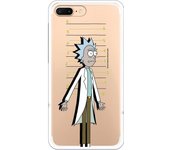 Funda original compatible con iPhone 7 Plus con un diseño de Rick y Morty Rick con un diseño de TPU TRANSPARENTE
