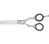 TIJERA ZURDO ESCULPIR 5,5" FILO NAVAJA PLATA MATE (marca: Barber Line)