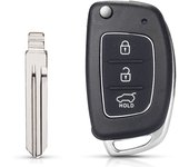 KEYYOU 1PCS For Hyundai Solaris Verna ELANTRA Santa Fe i10 i20 i30 i35 i40 IX35 IX45 3 Buttons Flip Car Key Case