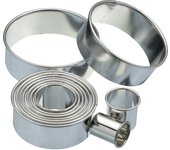 KC BLUE KitchenCraft Cortadores para Galletas, Molde para Tartas, Metal, 11 Piezas