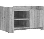 vidaXL Mesa de centro madera de ingeniería 80x50x50 cm Blanco, Negro, Roble Sonoma Mesita de Salón o Comedor o Auxiliar Mesa de Café Meuble Salón