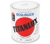 TITAN Esmalte ecológico al agua brillante blanco 750ml - TITAN - 25739 Esmalte ecológico al agua Accesorios Pintura Esmalte Pinturas