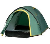 Tienda de campaña Outsunny para 2 personas Tienda de campaña 190T con clavijas Tienda tipo cúpula fibra de vidrio poliéster verde + amarillo 325 x 183 x 130 cm
