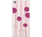 Tumundosmartphone Funda Gel Tpu para Huawei P8 Lite Diseño Flores Vintage Dibujos