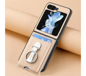 Ring Card Holder Wallet Flip Phone Case for Samsung Galaxy Z Flip 6 5 4 3 2 Flip6 Flip5 Flip4 Flip3 Flip2 5G PU Leather Cover