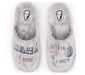 Zapatillas De Casa Mujer Laro Jonas125 Mama Te Quiero Gris