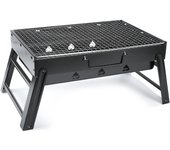 Parrilla Portátil de Carbón Plegable para Asados, BBQ al Aire Libre | Barbacoa Compacta con Rejilla de Acero Inoxidable y Asa de Transporte | Parrillera para Jardín, Camping y Picnic