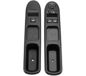 2 interruptores de control de elevalunas eléctricos para el lado del conductor y del pasajero para Peugeot 207 (2007-2015)