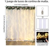 3x2.15M White Backdrop Curtains With Lights For Party Wedding Arch Wrinkle Free Photo Background Birthday Baby Shower Decoration