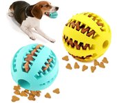 PORCHEDDU 2PCS Juego de Bola Perro,Pelota para Perros,Bola de Limpieza de Dientes Juguetes,Pelota Elástica Entrenamiento Perro
