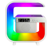 Multifunction Wireless Charger Stand Bluetooth 5.0 Speaker FM TF RGB Night Light Fast Charging Station for iPhone Samsung Xiaomi
