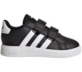 ZAPATILLAS SIN CORDONES BEBE ADIDAS GRAND COURT 2.0 NEGRAS