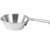 Cuenco de picnic portátil plegable de acero inoxidable 304 grueso para exteriores, utensilios de cocina para acampar