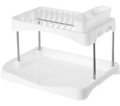 Escurreplatos con Bandeja Blanco de Polipropileno Moderno para Cocina Fantasy ¡-DAMDAM GO