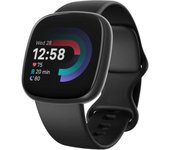 Fitbit Versa 4 Negro (Black) y Cuerpo de Aluminio Gris (Graphite)