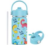 PORCHEDDU Botella Termo de Agua para Niños de Acero Inoxidable 350ml (20 Diseños) mantiene El Frio y el color- Térmica Reutilizable | Sin BPA | Keeps 24H Frio / 12H Caliente | Termo y Hermética - Doble Pantalla a Prueba de Fugas (TK350 1099 F6 D7)