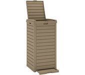 vidaXL Cubo de basura de exterior polipropileno 41x41x86 cm Color Negro,  Marrón, y mas
