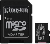 Memoria Kingston Canvas SDCS2 MicroSDHC + Adp. SD 64GB