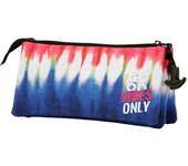 Oh My Pop Good Vibes Denim ECO Triple Pencil Case, Blue