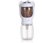 Dog Water Bottle Pet Dispenser with Detachable Food Container Leak Proof Lock for Travel Hiking