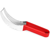 Cortador de Sandía de Color Maple inoxidable, herramienta de Corte de fruta de Cocina, mango de envoltura de plástico antideslizante, no daña Las Manos