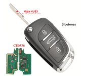 jingyuqin CE0536 2/3 Buttons Modified Flip Car key for Peugeot Partner 307 308 407 408 3008 ASK/FSK 433MHz PCF7961 HU83/VA2