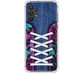 Tumundosmartphone Funda Silicona Antigolpes para Samsung Galaxy A32 4G diseño Zapatillas 06 Dibujos