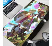 Gaming Mouse Pad League of Legends Teemo Computer Mousepad 90x40 Playmat Natural Rubber Office Carpet Computer Mice Pad For LOL
