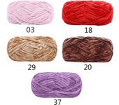 5pcs X100g Soft Velvet Yarn For Knitting Sweater Scarf Blankets Thick Crochet Yarn Threads
