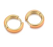 1 Pair Stainless Steel Enamel Hoop Earrings Women Ear Clips Kids Earring Children Gifts Huggie Wholesale Fashion Jewelry