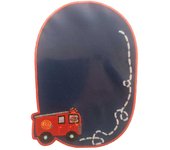 Parches Ropa – Parches Bordados Ropa – Vehículos – Transportes – Camión Bomberos – Azul Marino – Reparador – Codera – 7,5 x 11,2 cm. – Moda The Happy Patch