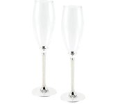 2 Copas Cava 25 cm. detalle pie perlas diámetro 5 cm.