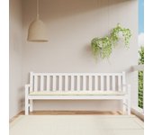 Cojín para banco de jardín tela Oxford crema 200x50x7 cm
