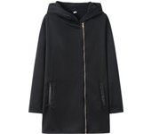Fashion Trend Loose Side Zipper Plus Fleece Jacket Hooded Sweater Woman