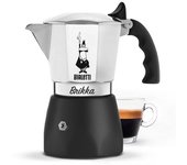 Bialetti - Brikka, la única cafetera capaz de hacer un Espresso Cremoso, 4 tazas (170 ml), Aluminio y Negro - Cafetera Italian de Alta Calidad