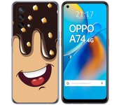 Tumundosmartphone Funda Gel Tpu para Oppo A74 4G diseño Helado Chocolate Dibujos