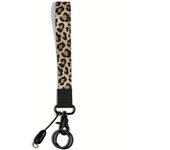 Mobile Phone Lanyard Fashion Wrist Black Leopard Strap Keychain Lanyard for Wallet Keys Keychain Hanging Rope Cell Phone Strap