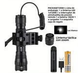 12W Zoom Tactical Flashlight Powerful Outdoor Travel Hunting Camping Fishing Hiking Mounts Remote switch High power Torch light