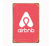 Vintage Airbnb Logo 1 Metal Plaque Poster Wall Decor Cinema Living Room Mural Funny Tin Sign Kitchen Bedroom Cafe Bar Pub Living