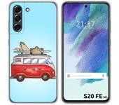 Funda Silicona para Samsung Galaxy S21 FE 5G diseño Furgoneta Dibujos