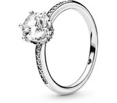 Anillo Pandora Corona Resplandor Transparente